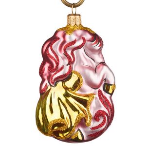 Стеклянная елочная игрушка Зодиак - Цирковая Лошадка 10 см красная Фабрика Елочка фото 3