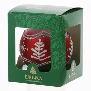 Стеклянный елочный шар Холодок 7 см красный Фабрика Елочка фото 2