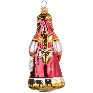 Стеклянная елочная игрушка Фольклор 9.5 см красная, подвеска Фабрика Елочка фото 6