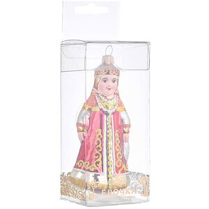 Стеклянная елочная игрушка Фольклор 9.5 см красная, подвеска Фабрика Елочка фото 7