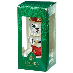 Стеклянная елочная игрушка Кот в Сапогах 8 см, подвеска Фабрика Елочка фото 2