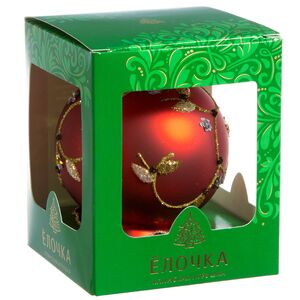 Стеклянная елочная игрушка Колокольчик Веточка 9 см Фабрика Елочка фото 2