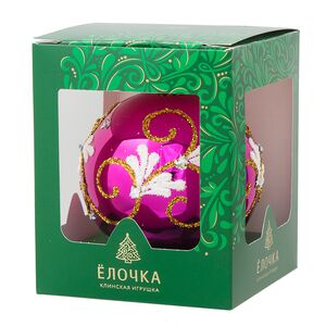 Стеклянный елочный шар Эхо 8 см вишневый Фабрика Елочка фото 2