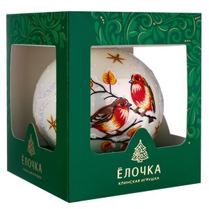 Стеклянный елочный шар Птички 9 см Фабрика Елочка фото 5