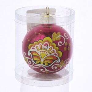 Стеклянный елочный шар Садик 6 см розовый Фабрика Елочка фото 2