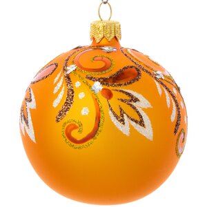 Стеклянный елочный шар Отрада 7 см оранжевый Фабрика Елочка фото 1