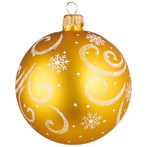 Стеклянный елочный шар Зодиак - Лошадка Клоди 9 см золотой Фабрика Елочка фото 5