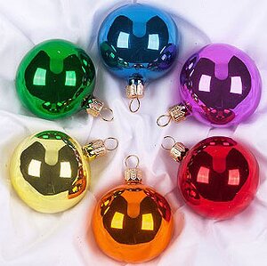 Набор стеклянных елочных шаров Светофорчик 5 см, 6 шт Фабрика Елочка фото 1