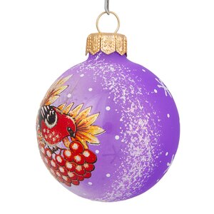 Стеклянный елочный шар Щур 6 см фиолетовый Фабрика Елочка фото 2