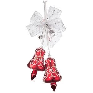 Новогоднее украшение Колокольчики - Колокольный Звон 12 см, стекло Фабрика Елочка фото 3