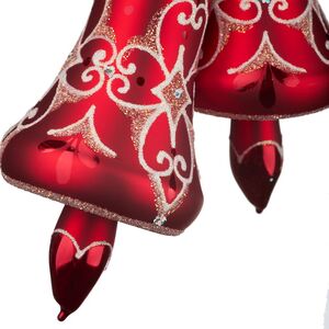 Новогоднее украшение Колокольчики - Колокольный Звон 12 см, стекло Фабрика Елочка фото 4