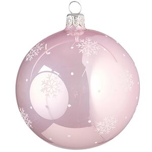 Стеклянный елочный шар Снегирь 9 см розовый Фабрика Елочка фото 5