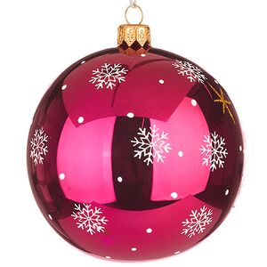 Стеклянный елочный шар Нежность 10 см вишневый Фабрика Елочка фото 3