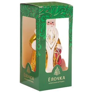 Стеклянная елочная игрушка Дед Мороз 11 см золотая Фабрика Елочка фото 7