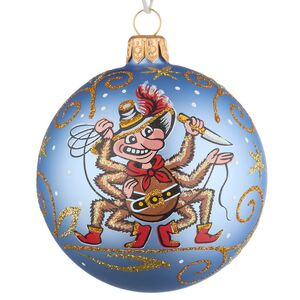 Набор стеклянных елочных шаров Муха-Цокотуха 8 см, 4 шт Фабрика Елочка фото 6