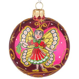 Набор стеклянных елочных шаров Муха-Цокотуха 8 см, 4 шт Фабрика Елочка фото 5