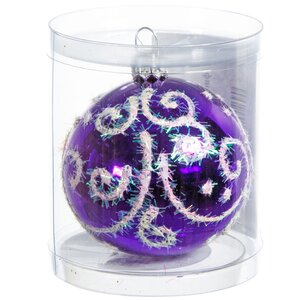 Стеклянный елочный шар Сияние 6 см фиолетовый Фабрика Елочка фото 2