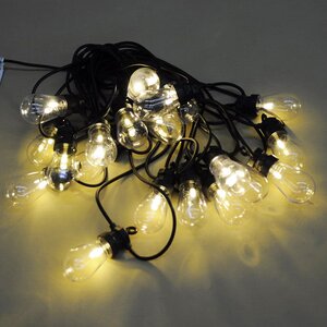 Гирлянда из лампочек Casmero 9.5 м, 20 ламп, теплые белые LED, черный ПВХ, IP44 Koopman фото 3