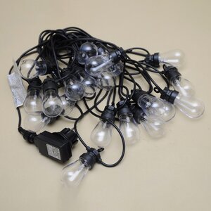 Гирлянда из лампочек Casmero 9.5 м, 20 ламп, теплые белые LED, черный ПВХ, IP44 Koopman фото 4