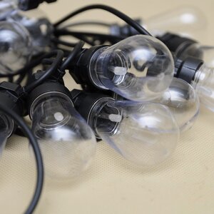 Гирлянда из лампочек Casmero 9.5 м, 20 ламп, теплые белые LED, черный ПВХ, IP44 Koopman фото 2