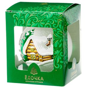 Стеклянный елочный шар Зимовье 7 см Фабрика Елочка фото 2