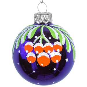 Стеклянный елочный шар Откровение 6 см фиолетовый Фабрика Елочка фото 1
