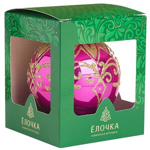 Стеклянный елочный шар Вечерний 9 см розовый Фабрика Елочка фото 3