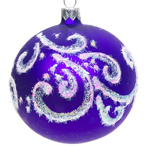 Стеклянный елочный шар Мечта 9 см фиолетовый Фабрика Елочка фото 1