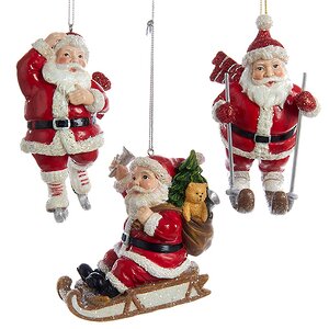 Елочная игрушка Санта-Клаус на коньках 10 см, подвеска Kurts Adler фото 2