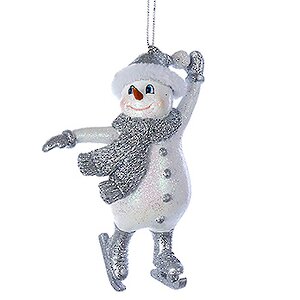 Елочная игрушка Снеговичок-Фигурист - дорожка шагов 11 см, подвеска Kurts Adler фото 1