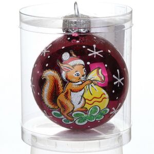 Стеклянный елочный шар Утро 6 см бордовый Фабрика Елочка фото 2