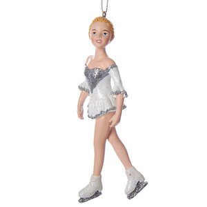 Елочная игрушка Девочка на коньках 13 см блондинка, подвеска Kurts Adler фото 1