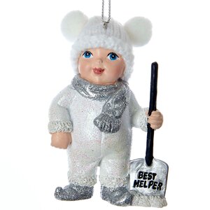 Елочная игрушка Снежный Малыш 9 см с лопаткой, подвеска Kurts Adler фото 1