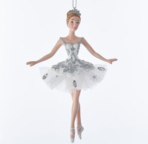 Елочная игрушка Балерина Жизель - Снежная чаровница 15 см, подвеска Kurts Adler фото 1
