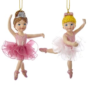 Ёлочная игрушка Балерина Валери в нежно-розовом платье 10 см, подвеска Kurts Adler фото 2