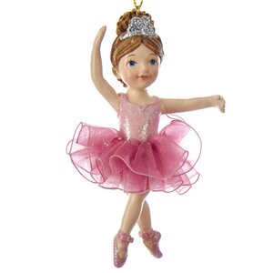 Ёлочная игрушка Балерина Лавли в розовом платье 10 см, подвеска Kurts Adler фото 1