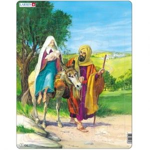 Пазл для детей Библейские сюжеты - Святое Семейство на пути в Египет, 48 элементов, 36*28 см LARSEN фото 1