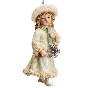 Елочное украшение Лирическая Снегурочка 13 см, подвеска Kurts Adler (Куртс Адлер) фото 3