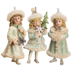 Елочное украшение Лирическая Снегурочка 13 см, подвеска Kurts Adler (Куртс Адлер) фото 1