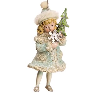 Елочное украшение Лирическая Снегурочка 13 см, подвеска Kurts Adler (Куртс Адлер) фото 2