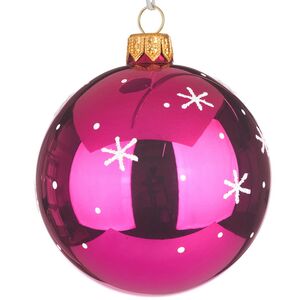 Стеклянный елочный шар Зодиак - Лошадка Дезири 6 см вишневый Фабрика Елочка фото 3
