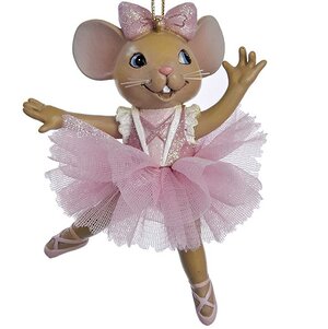 Ёлочная игрушка Мышка Рейнбоу кружится в танце 10 см, подвеска Kurts Adler фото 1