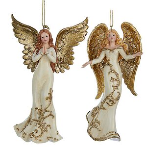 Елочная игрушка Ангел в вечернем платье - блондинка 14 см, подвеска Kurts Adler фото 2