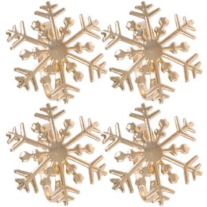 Кольца для салфеток Дары Рождества - Снежинки 5 см, 4 шт Koopman фото 1