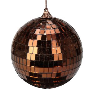 Новогоднее украшение Зеркальный Диско шар Brown 15 см Koopman фото 1