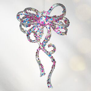 Елочная игрушка Бант Алиони 16*10*6 см голубой, подвеска Koopman фото 5