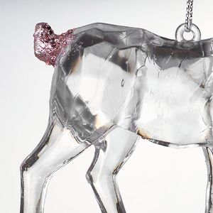 Елочная игрушка Олень Финолли 10 см с розовыми рогами, подвеска Koopman фото 4