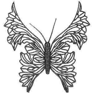 Елочное украшение Утонченная Бабочка 18 см черная, клипса Koopman фото 1