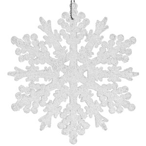 Елочная игрушка Снежинка Белый танец 10 см 4 шт, подвеска Koopman фото 1