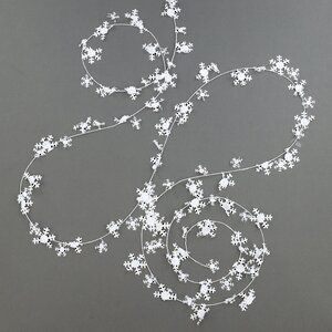 Мишура Fugue Snowflake 5 м белая Koopman фото 3